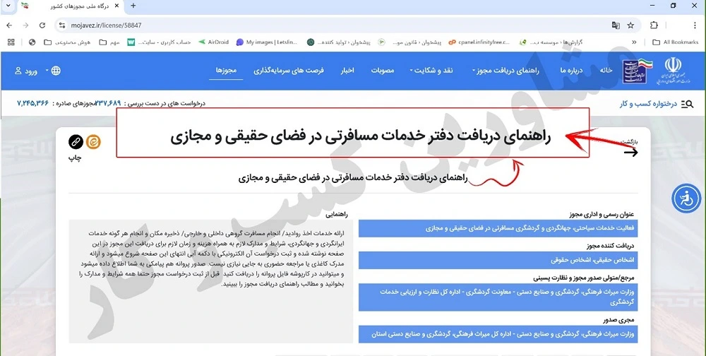 نحوه ثبت نام مجوز آژانس مسافرتی