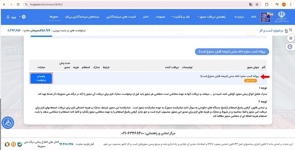 نحوه اخذ پروانه کسب سفره خانه سنتی