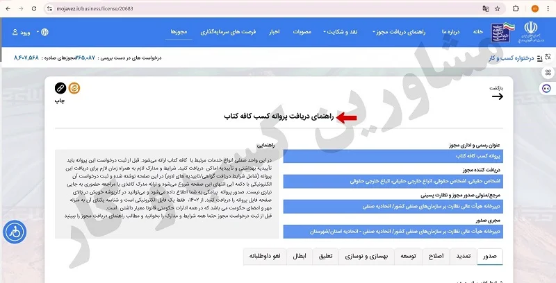 نحوه اخذ پروانه کسب کافه کتاب